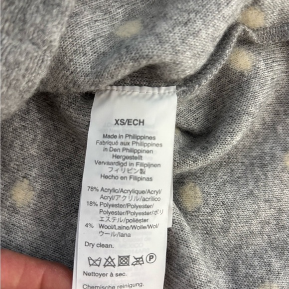 Madewell Texture and Thread Gray Bobble cardigan wool blend cozy preppy xs - Picture 8 of 9